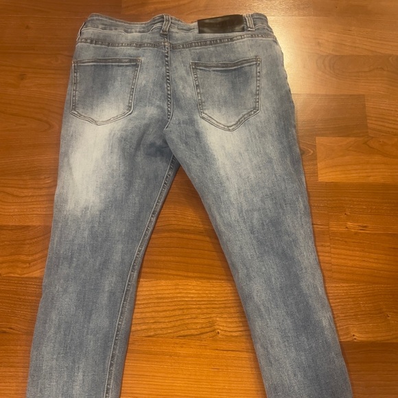 Men’s Skinny Jeans-Light Blue-Size 30 - Picture 2 of 4